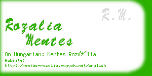 rozalia mentes business card